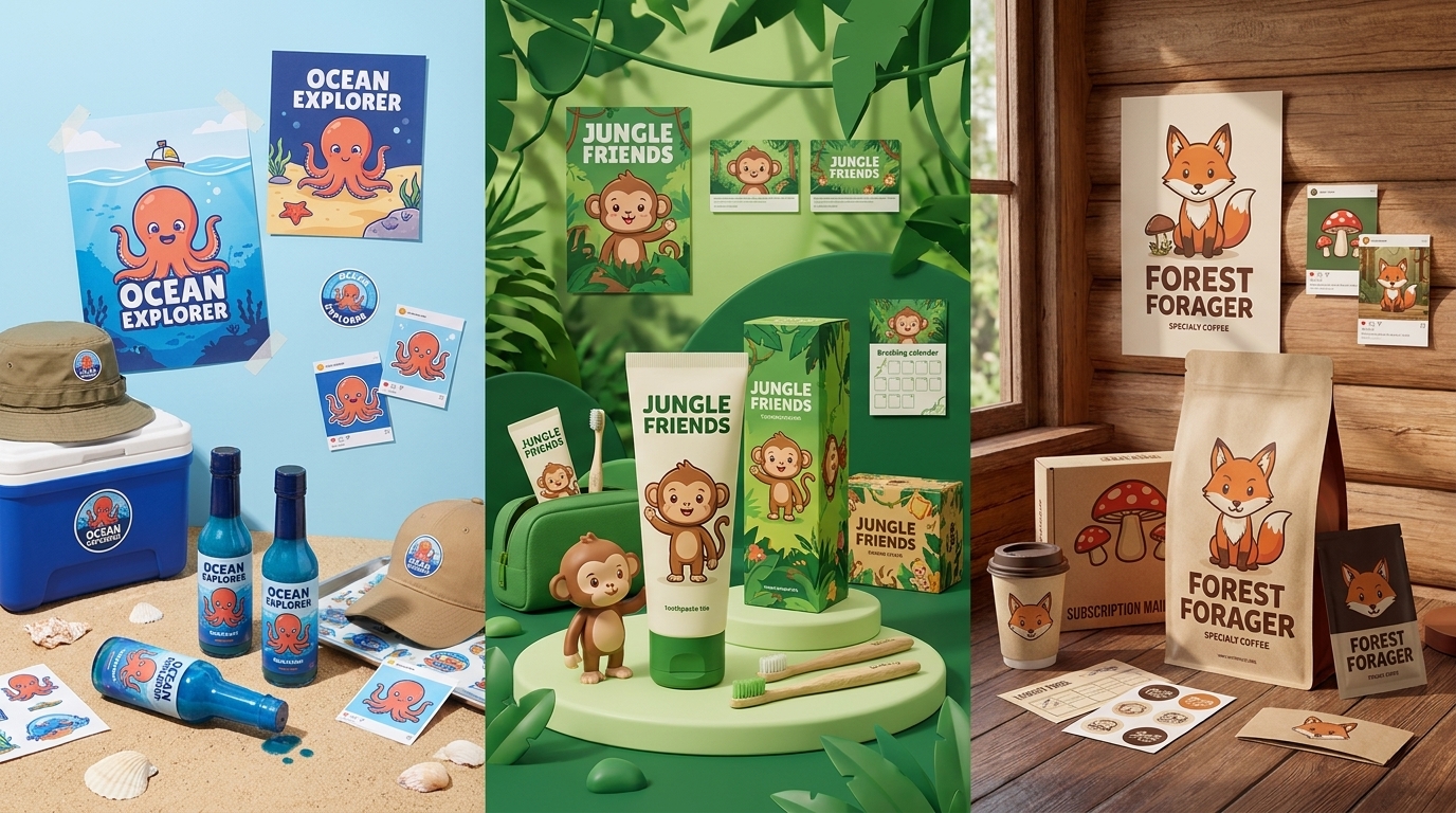Eco-friendly cosmetic product packaging on botanical background